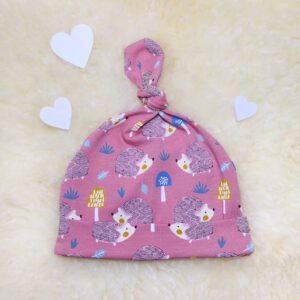 Babymütze mit einem Zipfel altrosa KU 39 - 42cm