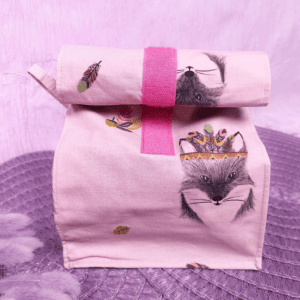 Lunchbag Vesperbeutel Wetbag versandfertig - altrosa Fox