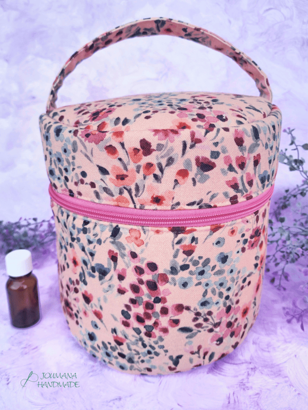 Aufbewahrungstasche für ätherische Öle mit floralem Muster – Perfekt für Reisen - Diffusor Tragetasche