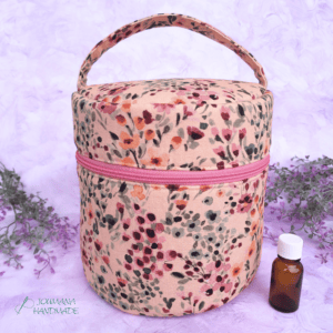 Aufbewahrungstasche für ätherische Öle mit floralem Muster – Perfekt für Reisen - Diffusor Tragetasche