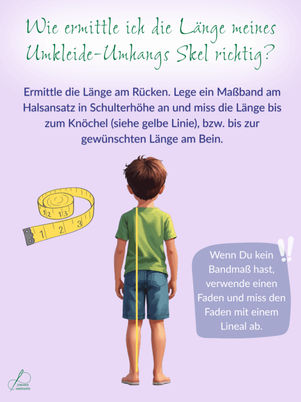 Umkleide-Umhang Skel Maßnehmen