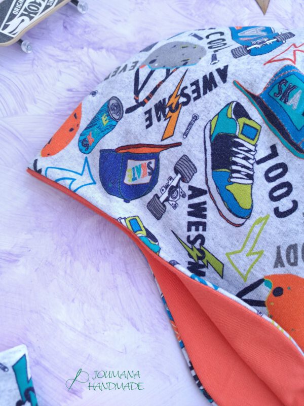 Kinder Helmmütze grau Skater