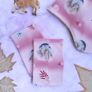 Mädchen Pulswärmer rosa Pferde