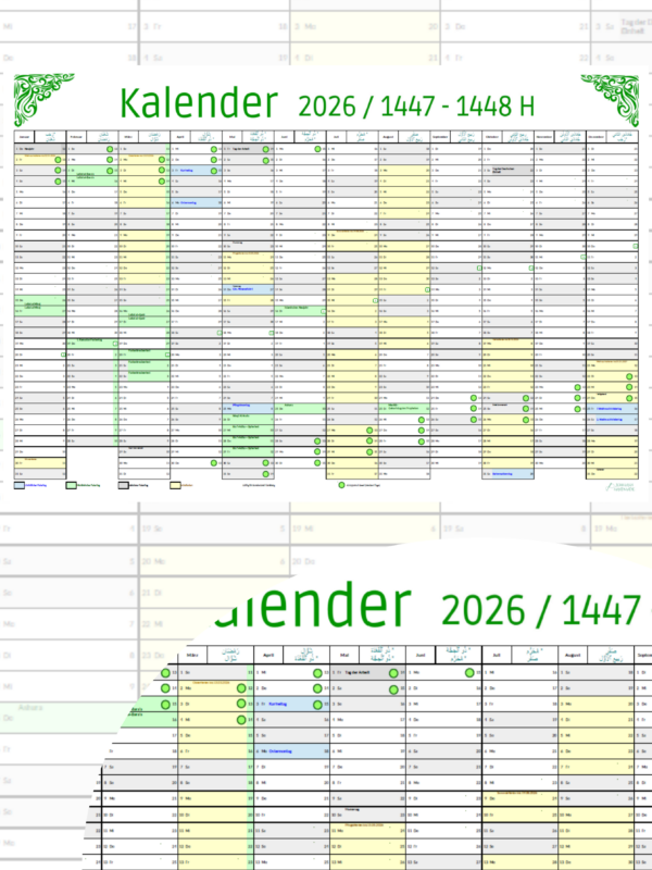 Familienkalender Hijri Kalender 2026