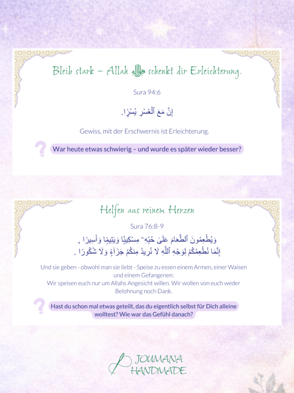 Ramadan Kalender Kinder kostenlos PDF mit 30 Ayat für 6–8 Jahre