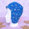 Helmmütze Blumen Blau für Kinder unter dem Fahrradhelm