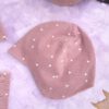 Helmmütze altrosa Herzen