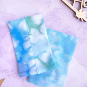 pulswärmer Kinder Aquarell blau handstulpen